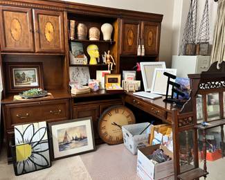 Ashley Furniture Office Suite End to End Cabinets - 7'7" Desk end to end - 5'10" This all comes apart for easy moving. Keys included