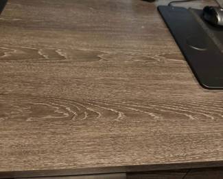 Only 1 year old - Large, modern writing desk - Sleek shape and timeless look - Black iron base - Keyboard tray - 3 Drawers with soft-close - Finished back - Functional and good looking - Solid Hardwood, Brown - Fits multiple monitors
- No flaws or scuffs, in perfect condition
Measurements = 30” tall 62” wide 30” deep - $450 + tax.