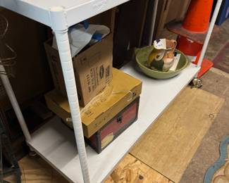 Metal rolling island - L 1’6” x W 4 x H 3’2” - $100 + tax. Pre-sale