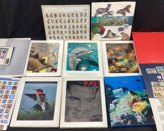 ASSORTED COMMEMORATIVE STAMPS, 1989-1994, ELVIS, OLYMPICS, ENDANGERED SPECIES, UNITED NATIONS NYC