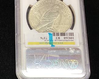 1934-D SILVER PEACE DOLLAR GRADED AU-55