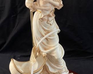 PAIR OF VTG. CERAMIC FIGURINES TABLE LAMPS