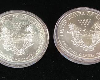 (2) 1993 & 1994 SILVER AMERICAN EAGLES