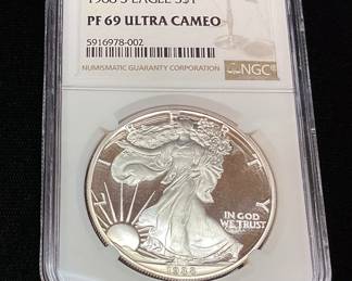 1988-S SILVER AMERICAN EAGLE PF69 ULTRA CAMEO
