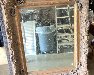 LARGE VINTAGE ORNATE FRAME WALL MIRROR