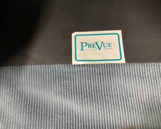 PAIR OF BLUE VELVET WINGBACK PreVue ARM CHAIRS