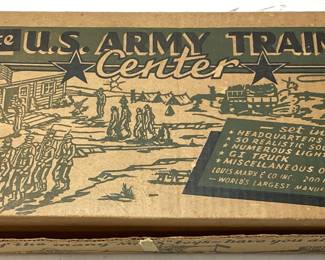 1950s MARX U.S. ARMY TRAINING CENTER PLAY SET