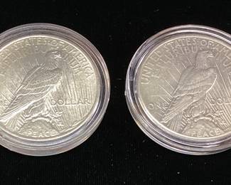 (2) 1925-P & 1926-P SILVER PEACE DOLLARS