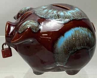 1957 HULL POTTERY CORKY PIG BANK