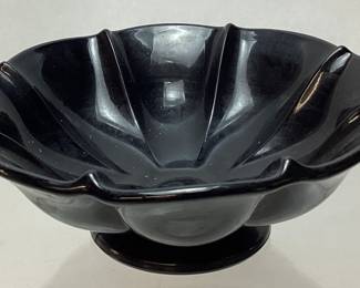 BLACK GLASS BOWL
