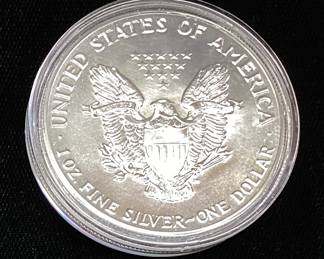 1986-P AMERICAN SILVER EAGLE, est. AU