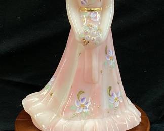 FENTON HAND PAINTED B. HUGGINS #315 BRIDESMAID FIGURINE