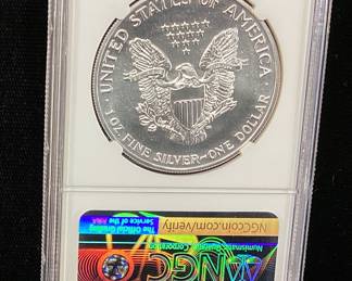 1989-P SILVER AMERICAN EAGLE GRADED MS69