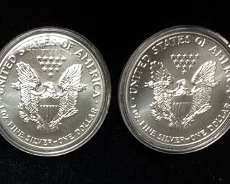 (2) 1991 & 1992 SILVER AMERICAN EAGLES, UNGRADED