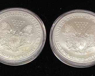 (2) 2005 & 2006 SILVER AMERICAN EAGLES