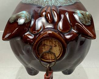 1957 HULL POTTERY CORKY PIG BANK