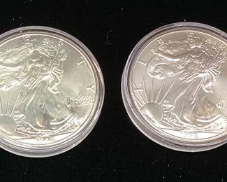 (2) 1993 & 1994 SILVER AMERICAN EAGLES