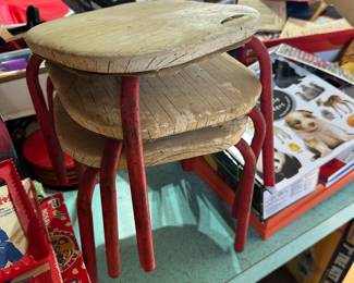 2 vintage child’s stools