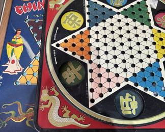 Assorted Chinese Checkers games, some with marbles