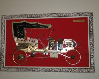 Old tyme car metal art