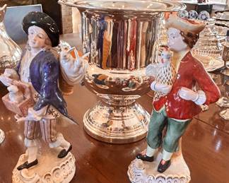 Champagne bucket & figurines