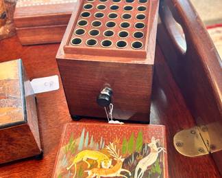 Box collection - including this cigarette box - German