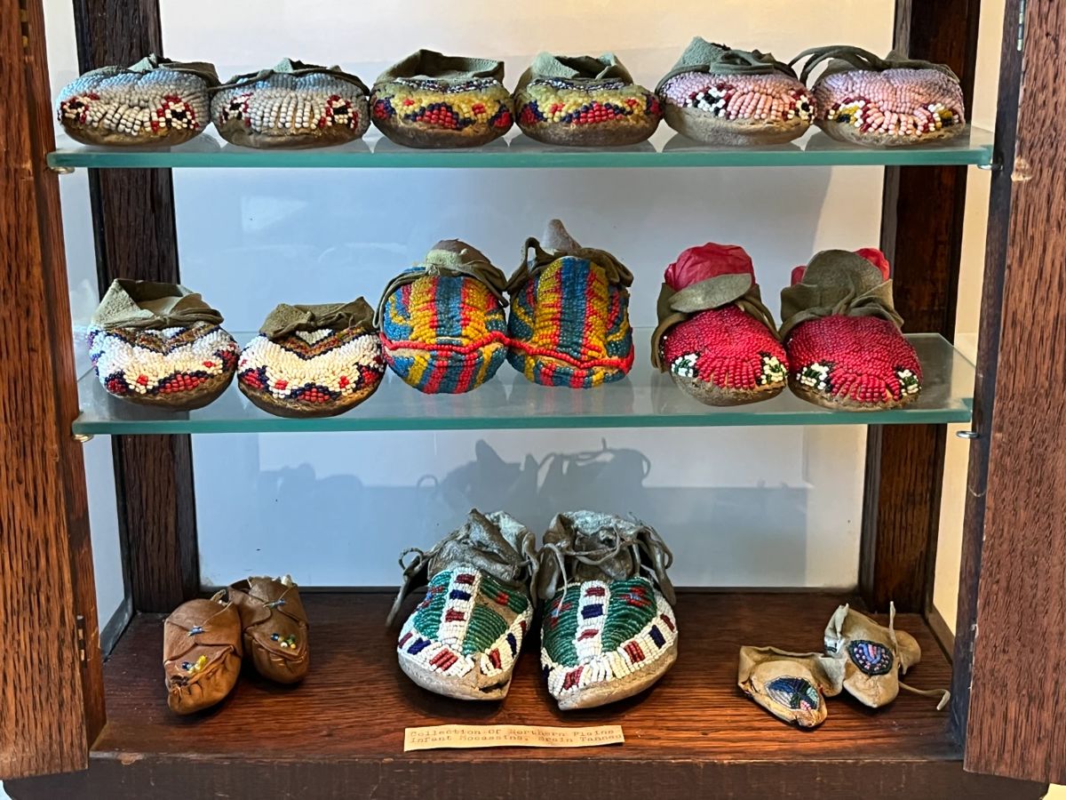 Antique Plains Indian children's moccasins.