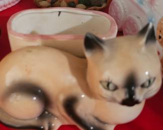 cat planter, vintage