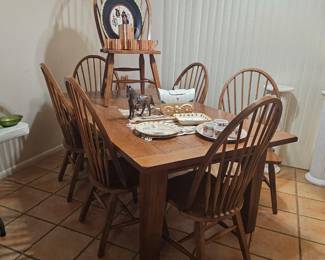 farmhouse table with chairs