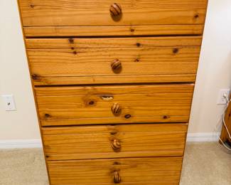 Solid Knotted Pine Chest of Drawers