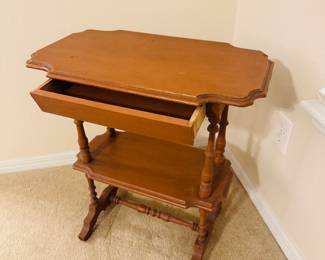 Vintage Solid OAK / Cherry / Walnut Telephone / Drink Tables