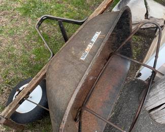 wheelbarrow. with original patina