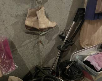 ice skates, rainbow vacuum, vintage dresses
