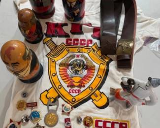USSR Military Medals and Paraphernalia, Nesting Russian Presidents, Rare Porcelain Statute