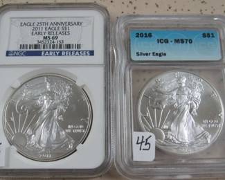 Graded Silver Eagles