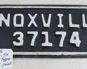 1956 Knoxville, TN License Plate Topper