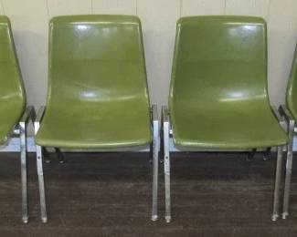 Heywood Wakefield Fiberglass & Chrome Stackable Chairs from Memphis, TN Cook Convention Center