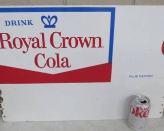 Metal Double Sided Royal Crown Cola Sign