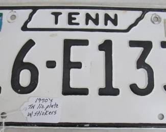 1970's TN License Plate