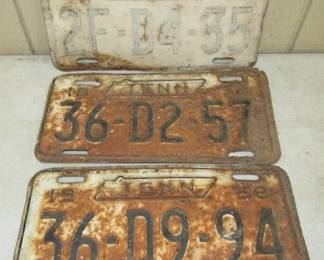 1958 TN License Plates
