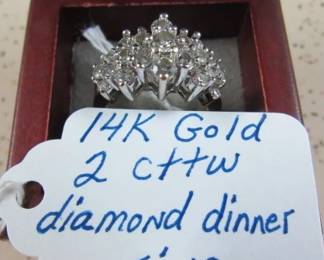 14K Diamond Dinner Ring