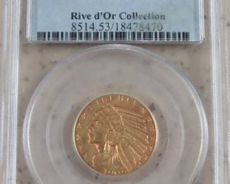 PCGS 1909-D Gold $5.00 Coin