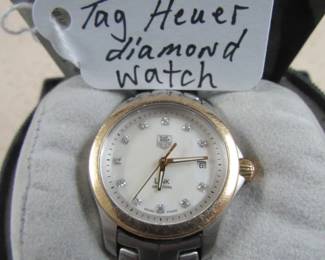 18K Gold & Stainless Steel Tag Heuer Diamond Watch