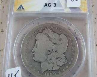 ANACS 1890 Carson City Silver Dollar