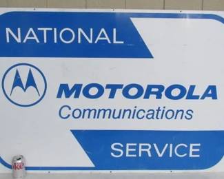 1970's Metal Motorola Service Sign - 3' x 5'
