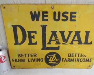 Antique Metal De Laval Sign