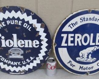 18" Porcelain Oil Signs
