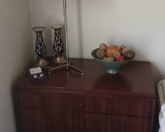 Mitchell Gold bedside cabinet and accessories