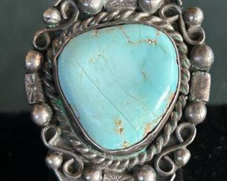 Turquoise and silver.