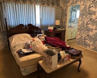 The guest room before and after Heritage staging.